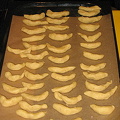 Tray of Vanillekipferl ready for the oven