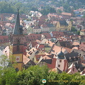 Aerial view of Wertheim historic centre
