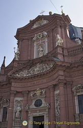 Red sandstone facade of Neumunster-Kirche