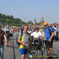 Group of cyclists on Alte Mainbrucke