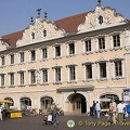 The Falkenhaus, a splendid Würzburg Baroque mansion, now houses the Tourist Office