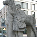 Sculpture commemorating the 1st postal service in Wurzburg