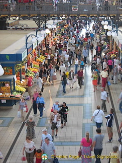 View of fruit stalls at the Great Market Hall
