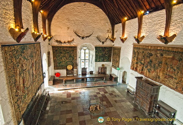 A view of the Great Hall from the upper gallery