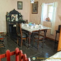 Dining area of the Shannon farmhouse