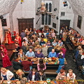 A view of the banquet hall from the minstrels' gallery