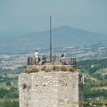 At the top of the Rocca Maggiore tower