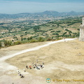 Looking down from La Rocca castle