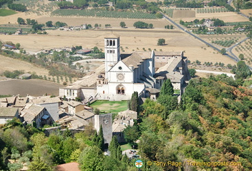 View of St Francis Basilica from the Rocca Maggiore