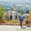Many elderly people make the pilgrimage up to Rocca Maggiore