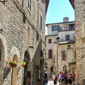 Narrow medieval street of Assisi