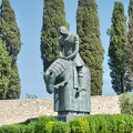 Sculture of St Francis returning to Assisi