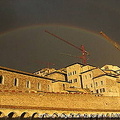 Rainbow casting a magical arc over Assisi
