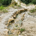 Thermal water flowing down the valley