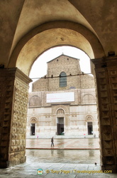 Basilica di San Petronio as viewed from the Voltone del Podesta