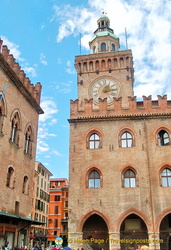 Bologna Clock Tower and the Town Hall