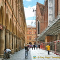 Via dell'Archiginnasio in Central Bologna