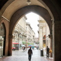 One of the many archways in Bologna