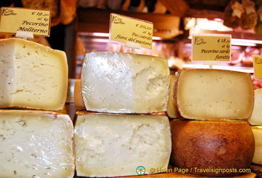 A mix of Italian cheeses