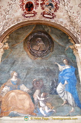 Painting at the Archiginnasio of Bologna