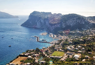 Aerial view of Capri town