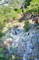 A unusual garden as seen from the Seggiovia