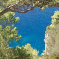 The beautiful blue water of the Bay of Naples