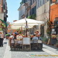 Many restaurants in Castel Gandolfo's Corso della Repubblica