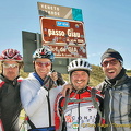 Smiles all round having made it to Passo Giau
