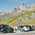 Car parking at Passo Giau