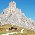 Hotel Passo Giau set against a mountain backdrop