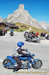Bikers at Passo Giau