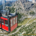 Lagazuoi cable car on its way down