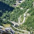 The zig-zag road up to Lagazuoi