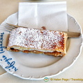 Apple strudel at the Rifugio Lagazuoi