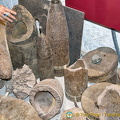 Remnants of mines and explosives