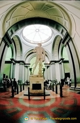 Statue of David, rear view