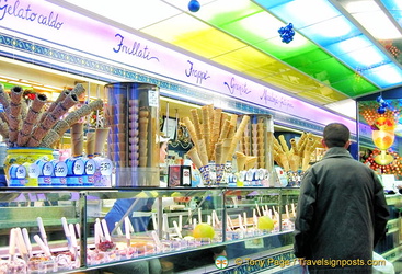 A huge gelato stall