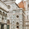 A partial view of the Duomo main entrance