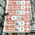 Signpost to Florence tourist attractions