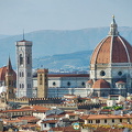 View of the famous Duomo dome and campanile