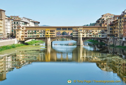 View of Ponte Vecchio from Ponte delle Grazie
