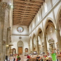 Interior of Basilica of Santa Croce with its interesting ceiling