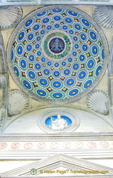 View of the dome in the Pazzi Chapel portico