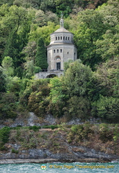 The mausoleum on Versace's Lake Como property