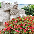 A stonemason working on Baveno's pink granite