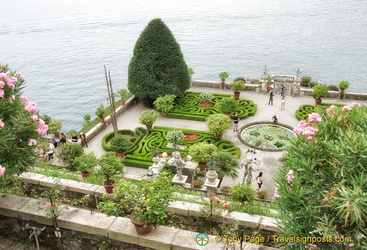 Isola Bella garden view from the top
