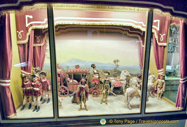 An exhibit depicting Napoleon's visit to Palazzo Borromeo (perhaps)