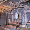 Palazzo Borromeo Grotto with a prehistoric dug-out canoe