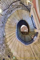 A spiral staircase